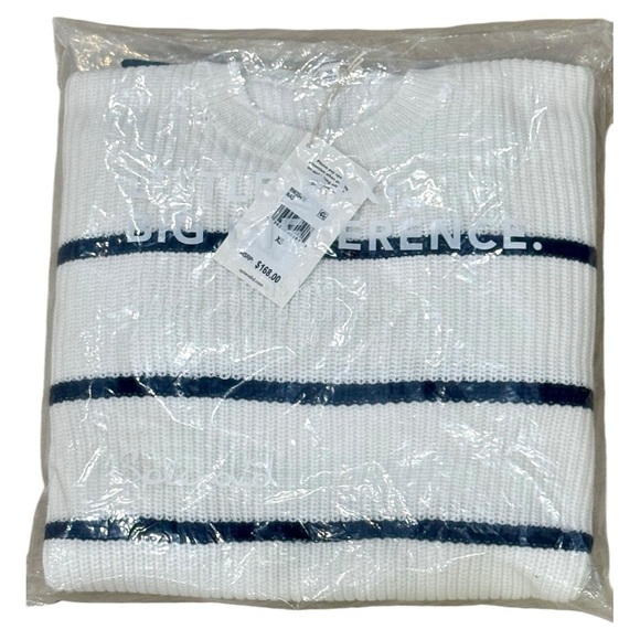 Splendid Parker Drop-Shoulder Stripe Loose Fit Casual Crewneck Sweater Size XS - Picture 12 of 13